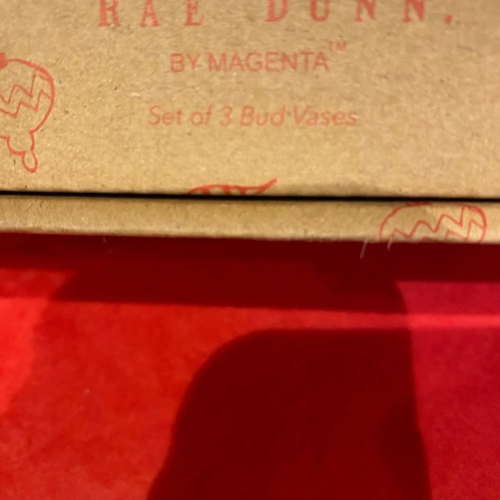 Rae Dunn set of three bud vases,‎ Christmas,Merry joy, and cheer